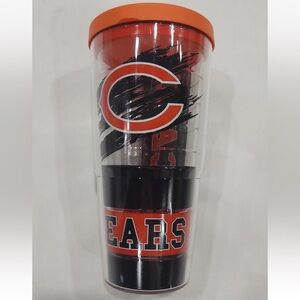 NFL Chicago Bears Tervis Tumbler w/ Lid Used Condition Orange Black